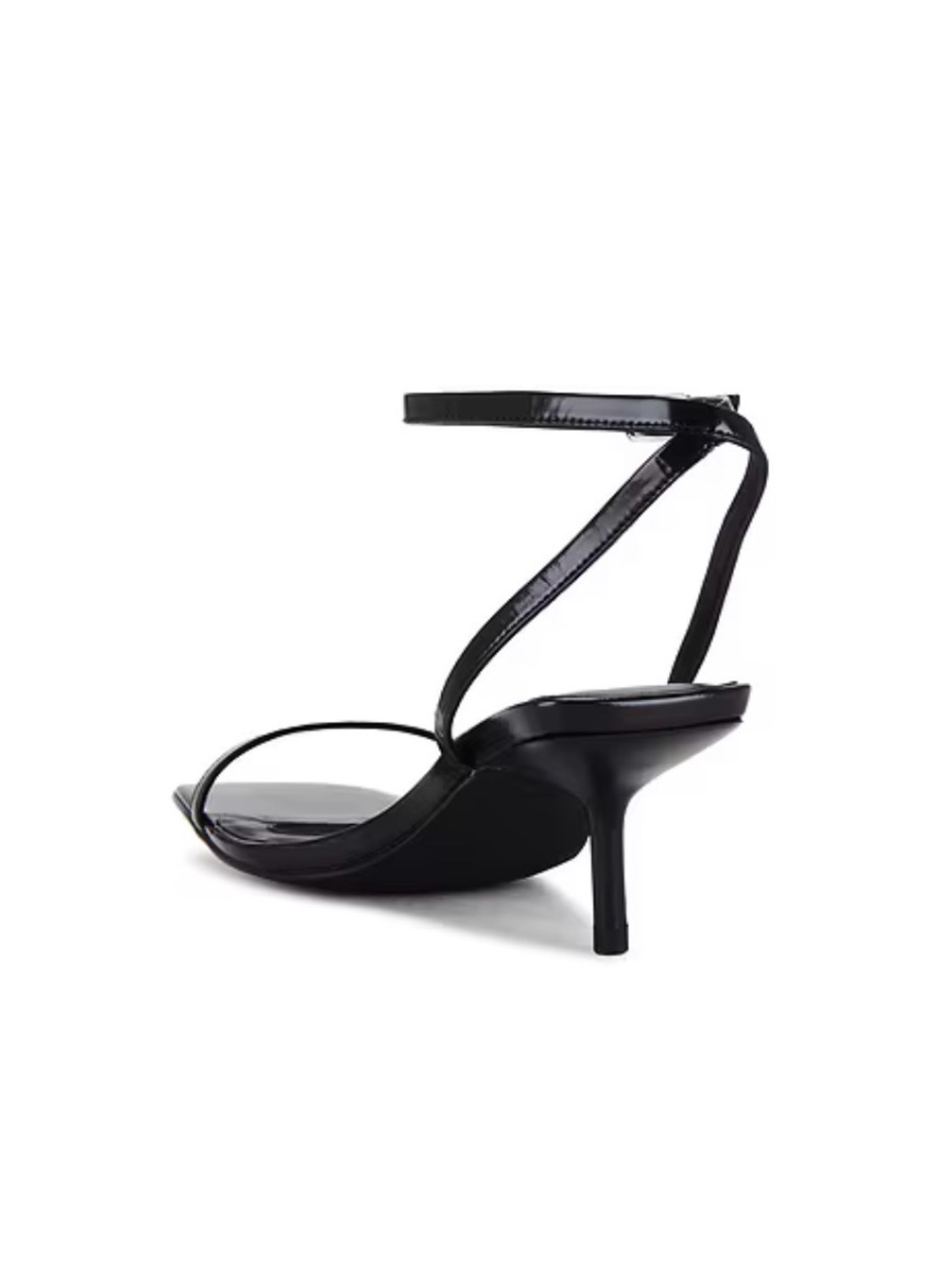 Revolve RAYE Misty Sandal in Black Patent Strappy Kitten Heel Sandal - Picture 3 of 7